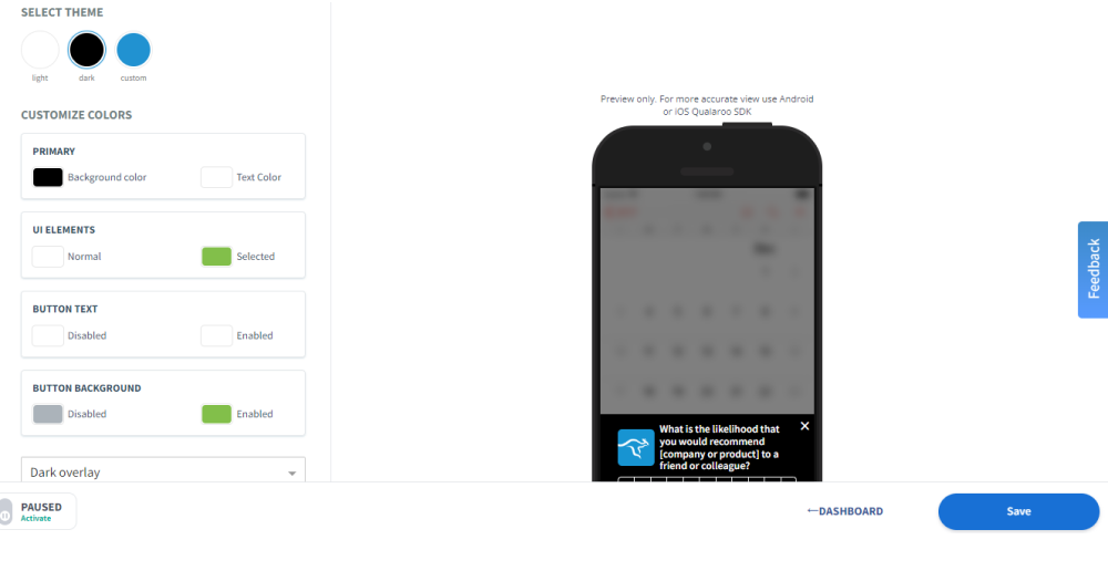  Click the ‘Design’ option to personalize your survey 